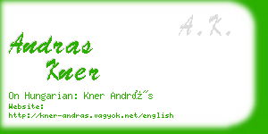 andras kner business card